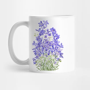 purple wild flower watercolor painting Mug